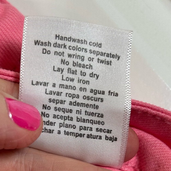 Judy Blue Pink HIGH RISE CONTROL‎ TOP WIDE LEG CROP JEANS Size 13/31 JB88822 - Picture 6 of 10